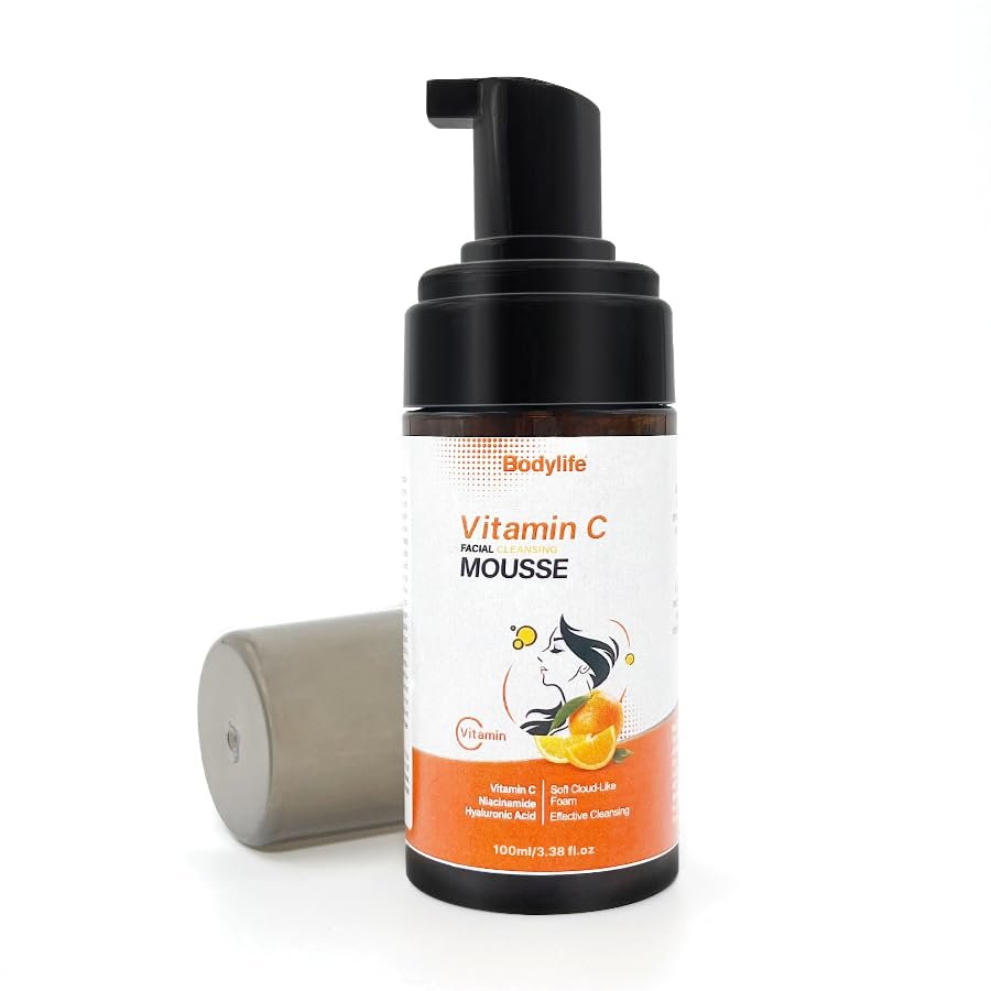 Vitamin C Foaming Face Wash For Cleansing & Glowing Skin,Paraben & Sulphate Free,Face Cleanser for Women & Men,3.38 oz