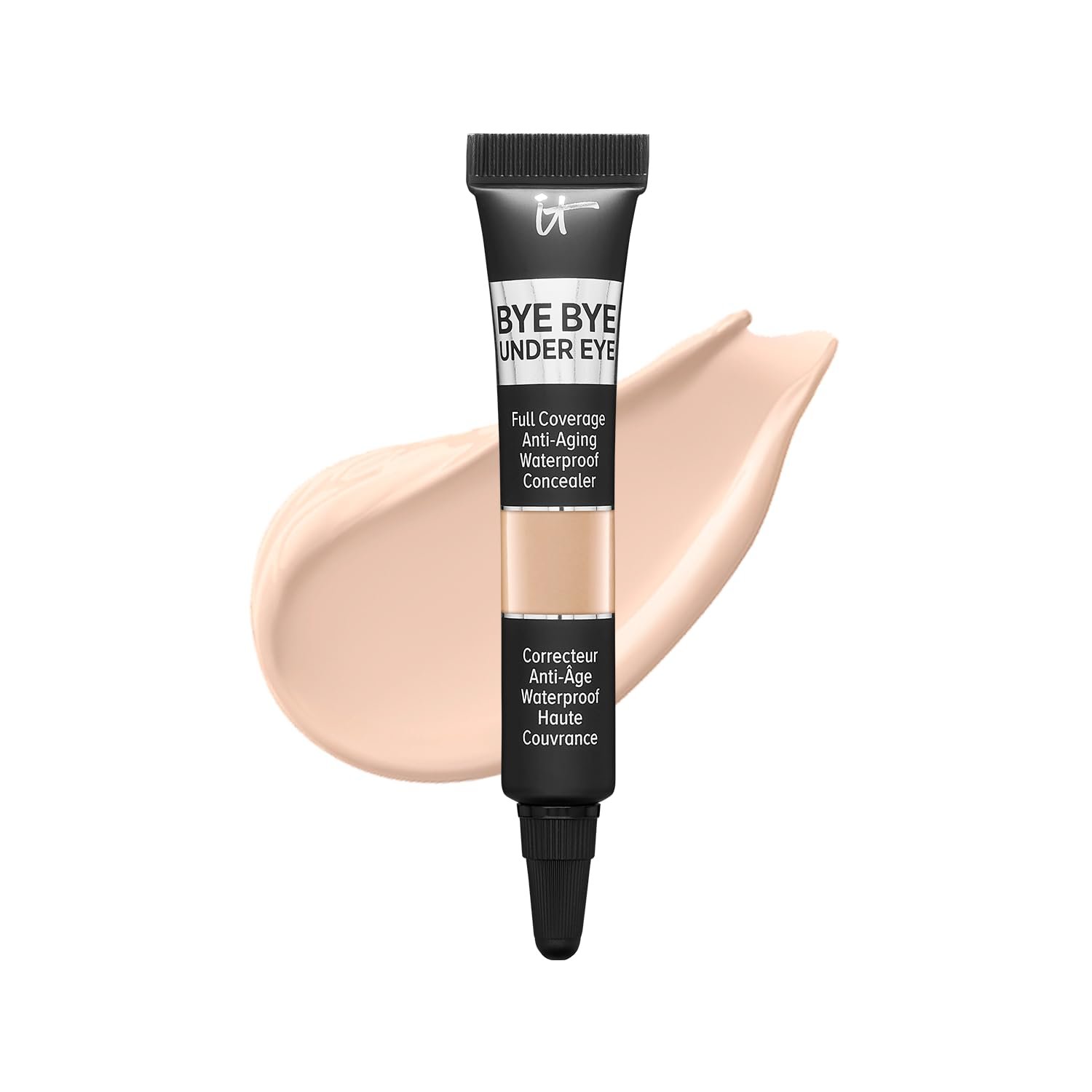 IT Cosmetics Bye Bye Under Eye Travel Concealer – Water-Resistant, 24H Full Coverage Brightening Concealer For Dark Circles, Fine Lines, Redness & Discoloration, Color Correcting Cream – 0.11 fl oz