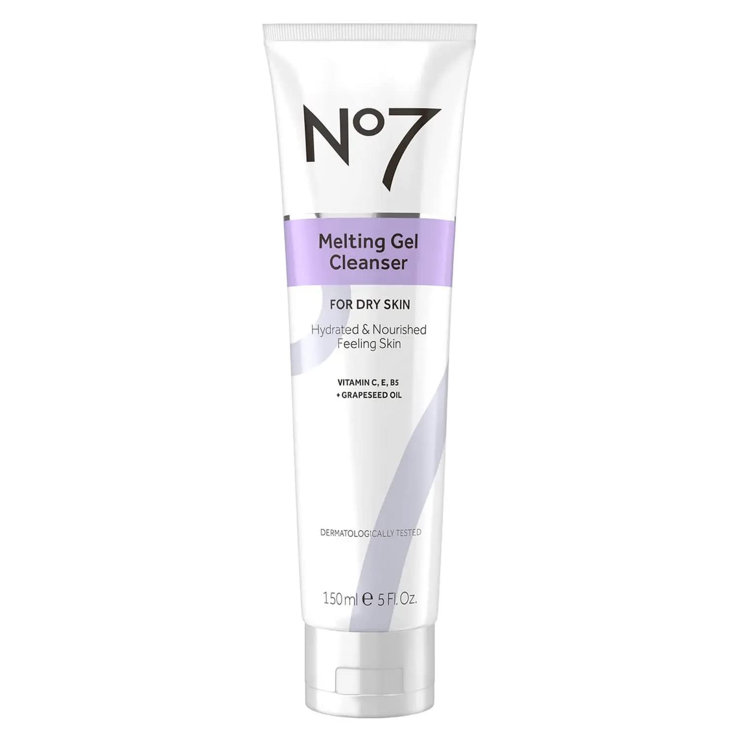 No7 Melting Gel Cleanser – Makeup Remover Balm with Vitamin C + Vitamin E – Hydrating Facial Cleanser for Dry Skin – Skin Balancing Milky Cleansing Balm (150 ml)