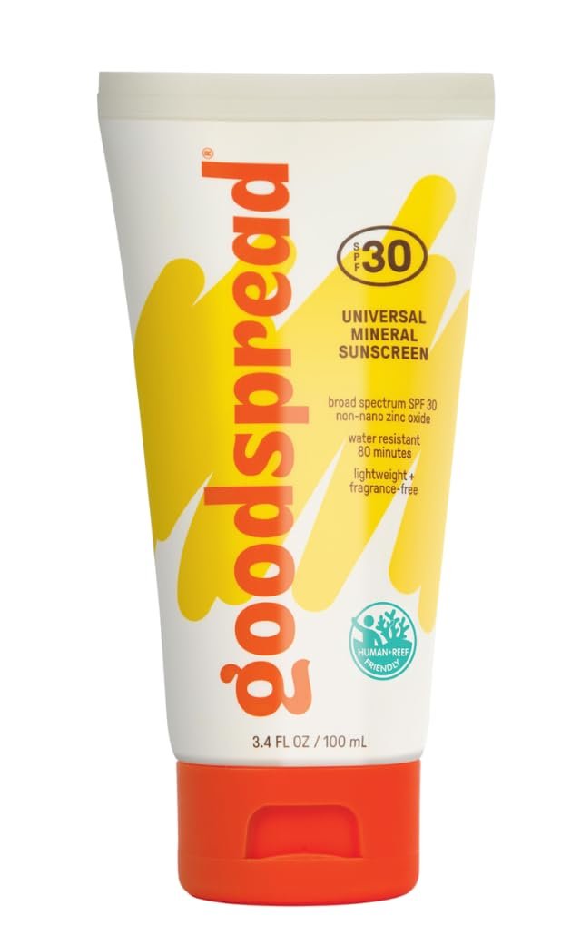 Mineral Sunscreen SPF 30 – No White Cast, Reef Safe, Non Nano Zinc Oxide, Water Resistant, Lightweight, Face & Body Sunscreen for Sensitive Skin – Goodspread