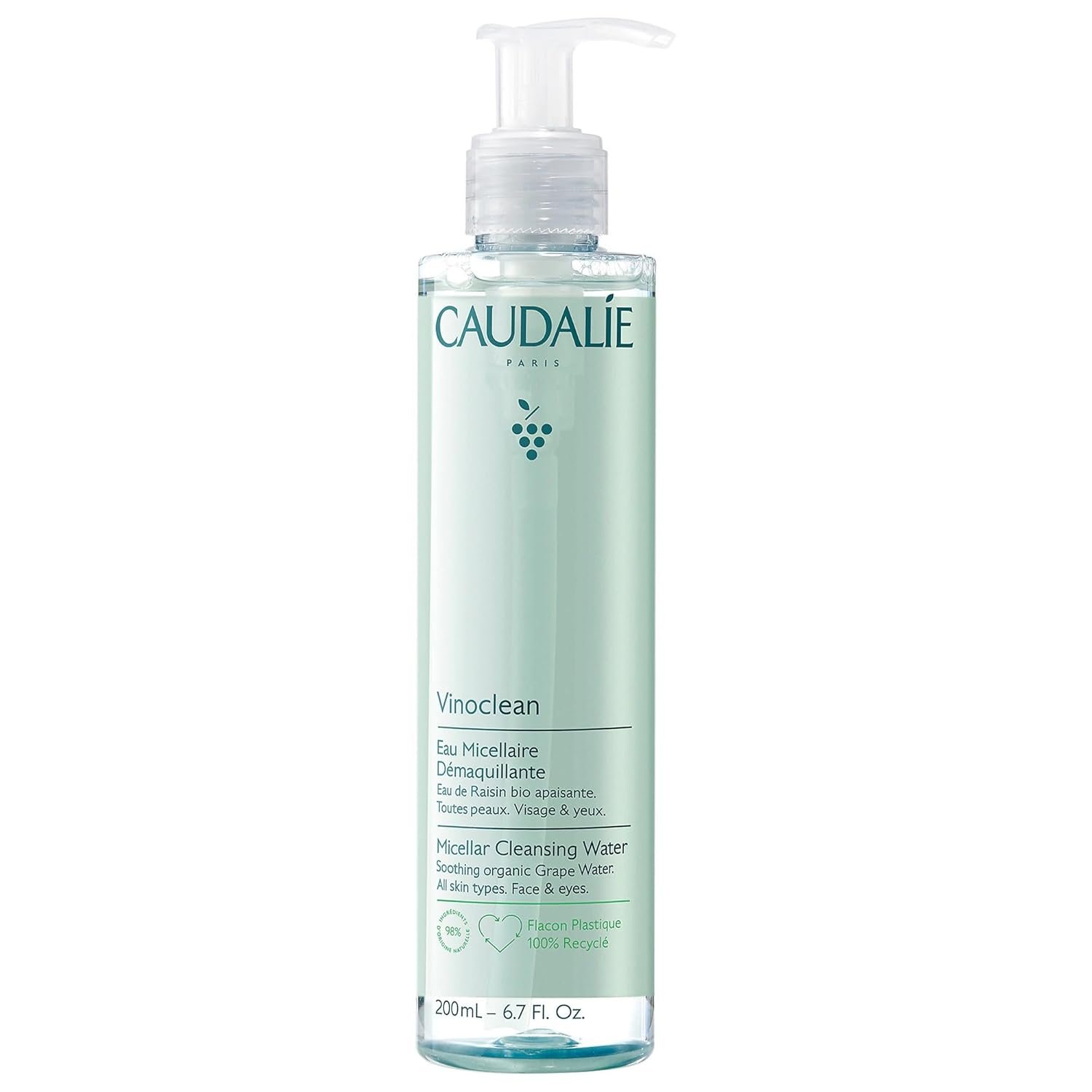 Caudalie Vinoclean Micellar Cleansing Water – 200 mL