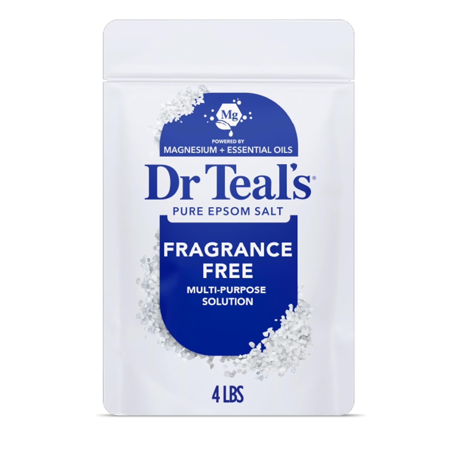 Dr Teal’s Epsom Salt Magnesium Soak, Fragrance Free, 4 lbs
