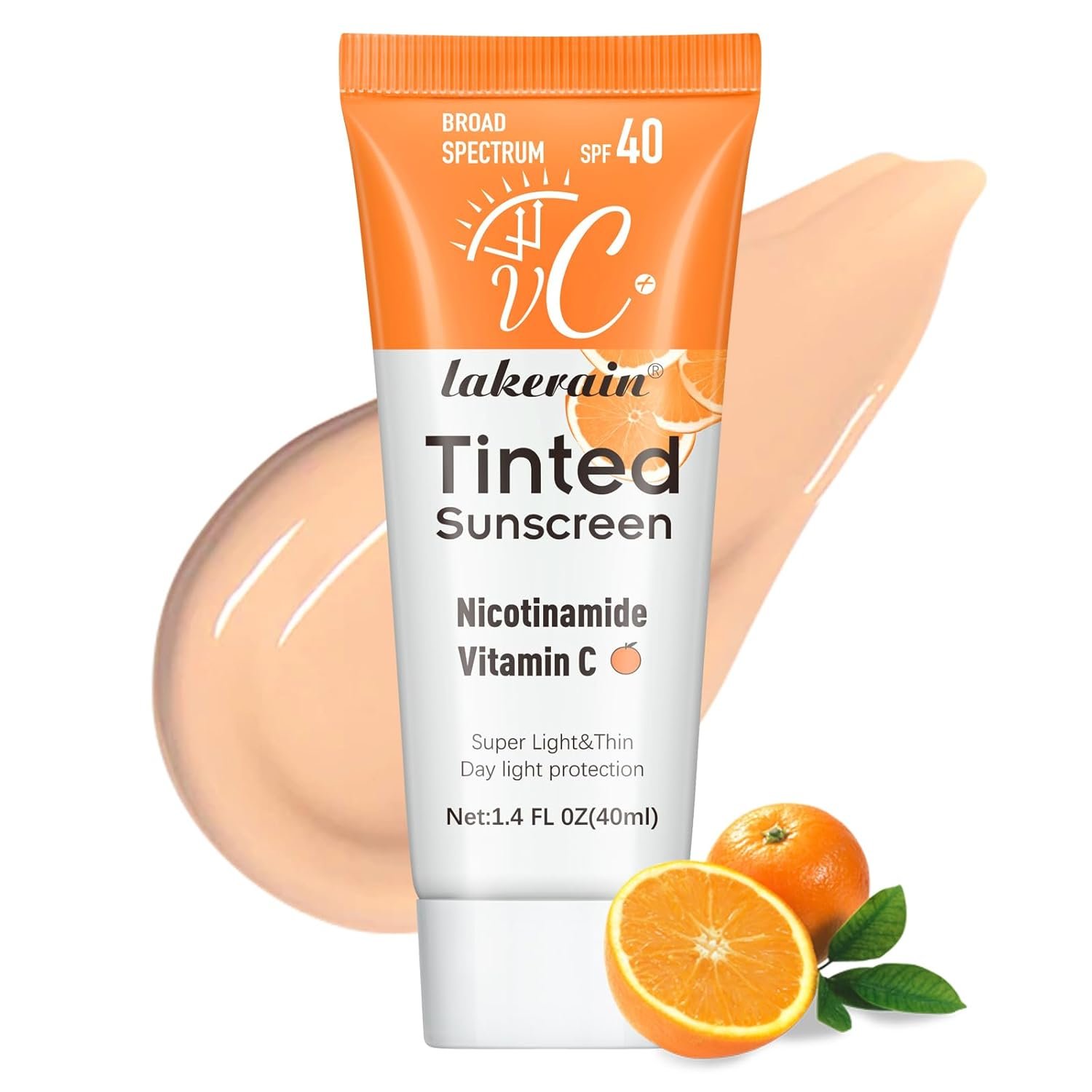 NICEFACE Tinted Sunscreen for Face with SPF 40 – UV Protection – Moisturizer & Lightweight Facial Sunscreen with Vitamin C and Vitamin E, for All Skin Type (40ml), Bronze