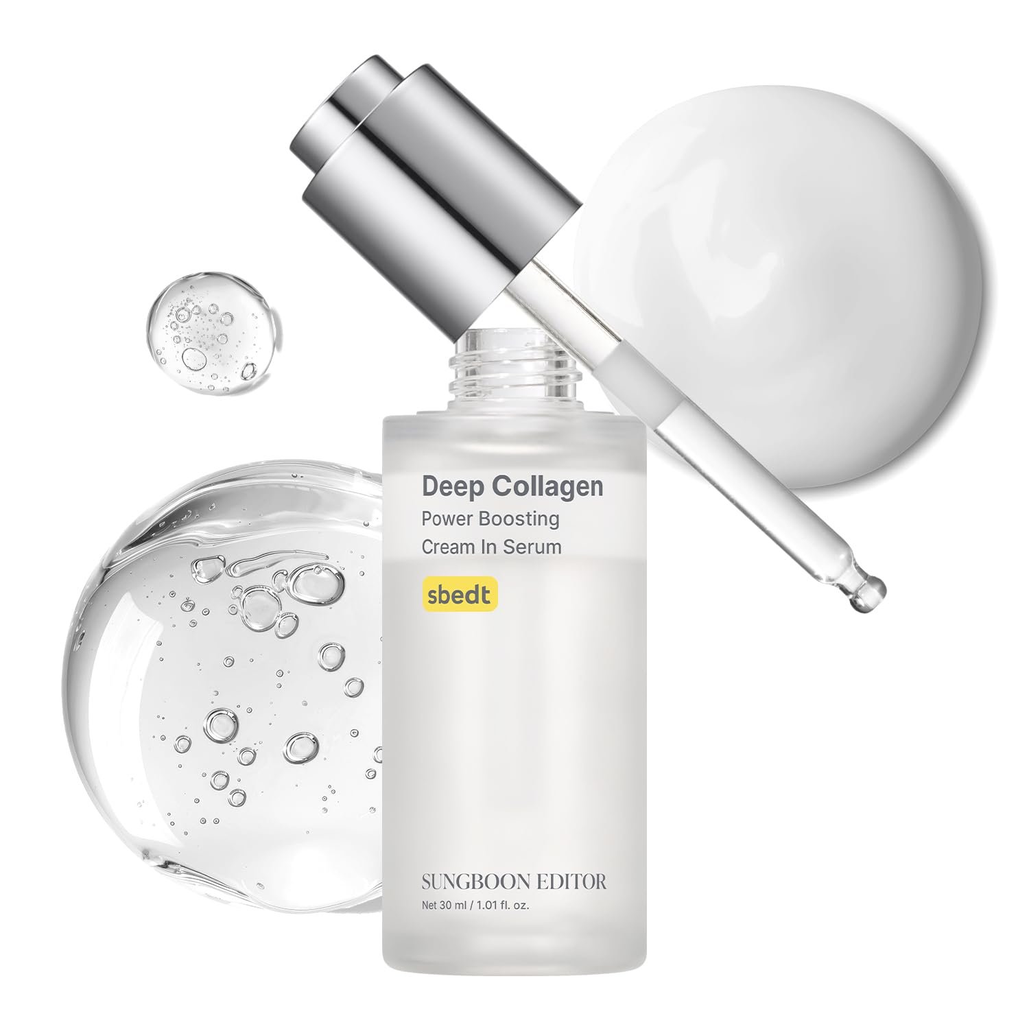 SUNGBOON EDITOR Deep Collagen Serum | Volufiline + Collagen + Niacinamide | Hydrating & Smoothing Care | Korean Skincare, 1.01 fl oz | Gifts for Women