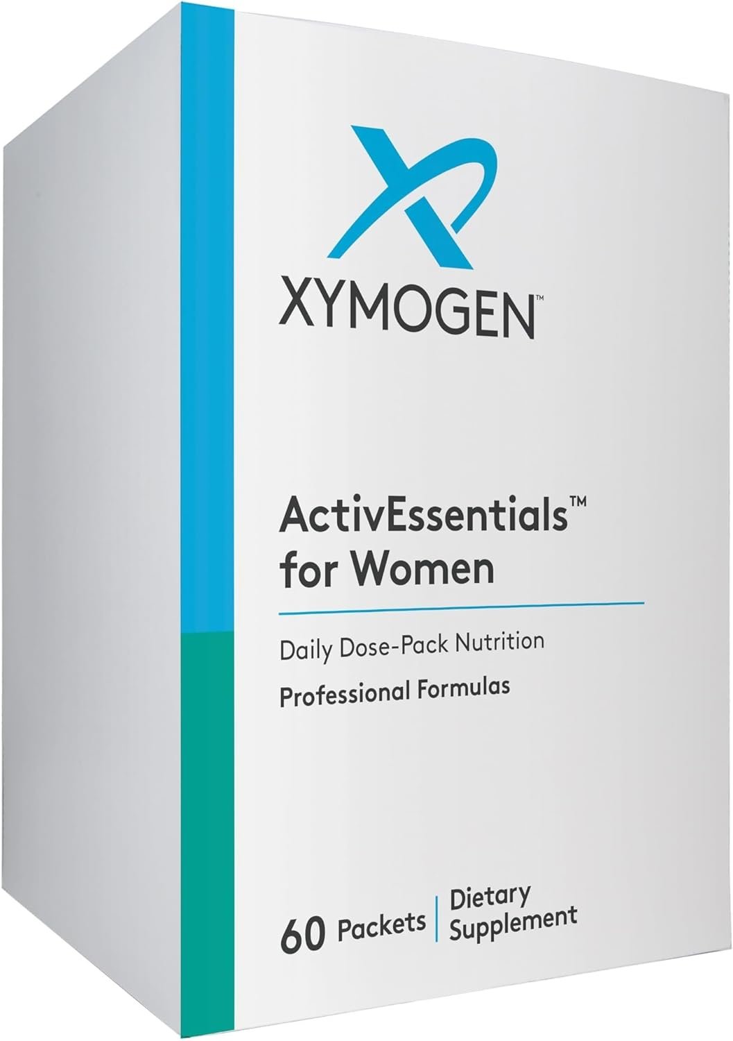 XYMOGEN ActivEssentials for Women – Daily Dose Pack Nutrition with 4 Supplements – ActivNutrients Multivitamin with Iron, Antioxidant Support, Omega-3 Fish Oil, Calcium Complex (60 Packets)