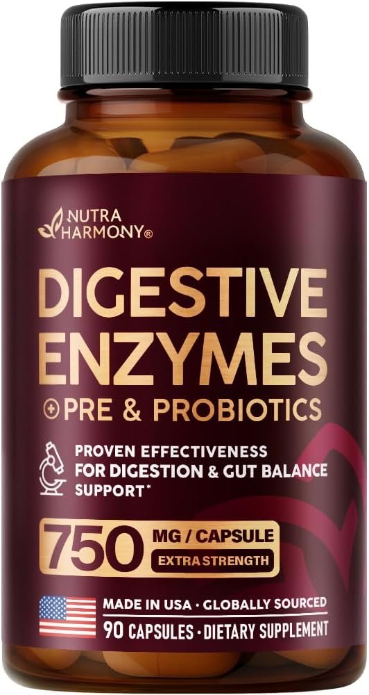 Digestive Enzymes for Women – Multi Digestive Enzymes | Papaya | Bromelain | Probiotic & Prebiotics – Gut & Digestion Support, Bloating Relief – Vegan, Lab Tested – Made in USA – 90 Capsules, One/Day