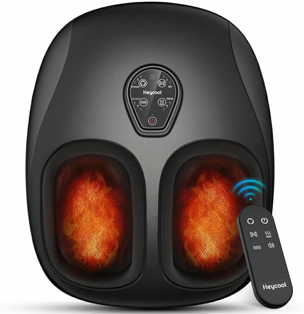 2026 Upgraded Shiatsu Foot Massager with Heat and Compression, FSA Eligible HSA Store Eligible, Remote Control, Foot Massager for Plantar Fasciitis, Neuropathy, Gifts, Men, Women