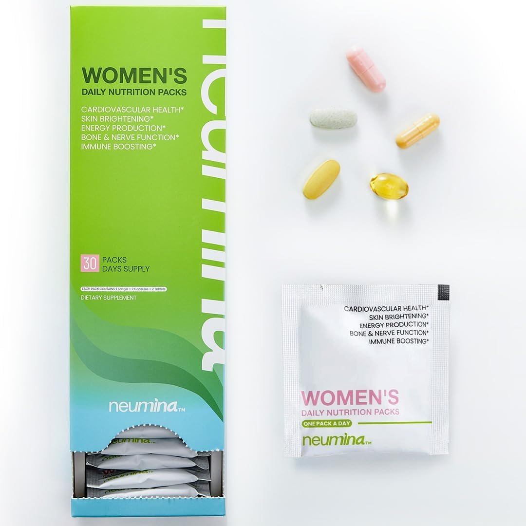 Multivitamin for Women, All-in-One Vitamin Packs for Hair Skin and Nails, Energy Producton, Bone Health, Stress Relief, Made in USA, 30 Servings