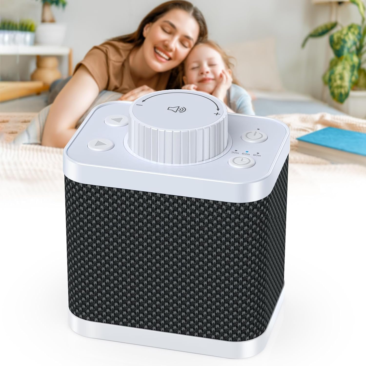 White Noise Sound Machine with 20 Soothing Sounds, 18-48h Powerful Battery, 3 Timers Memory Function and White Noise Machine for Sleeping, Portable Sound Machine for Baby Adult Fathers Day Gift