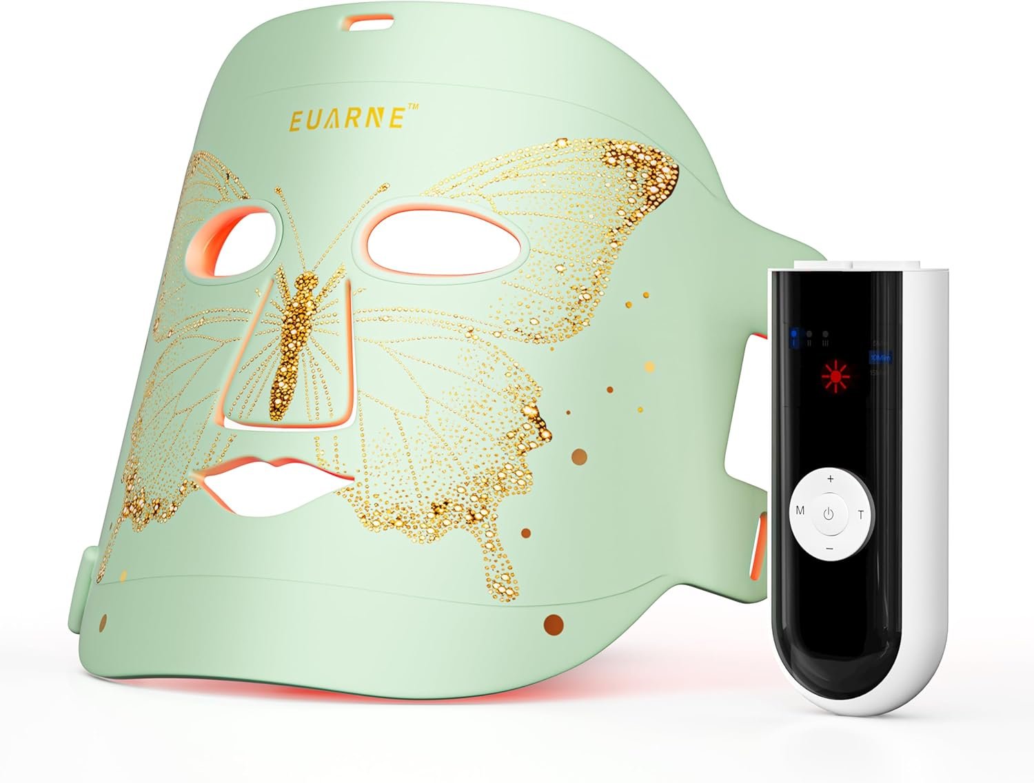 Red Light Therapy for Face, LED Face Mask Light Therapy, 324 LEDs and 4 Modes Light Therapy Mask, Infrared Face Mask Light Therapy and Red & Blue Dual-Light for Wrinkles, Fine Lines and Blemishes