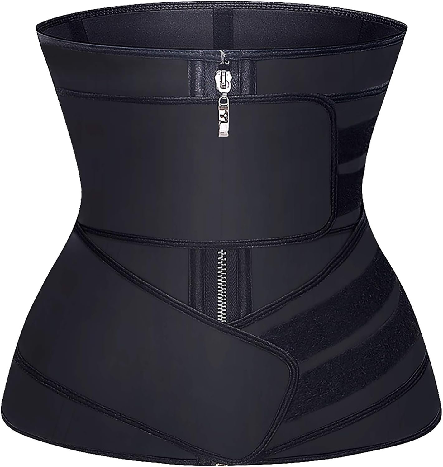 YIANNA Waist Trainer for Women Latex Underbust Double Training Belt Tummy Control Waist Cincher Sport Girdle