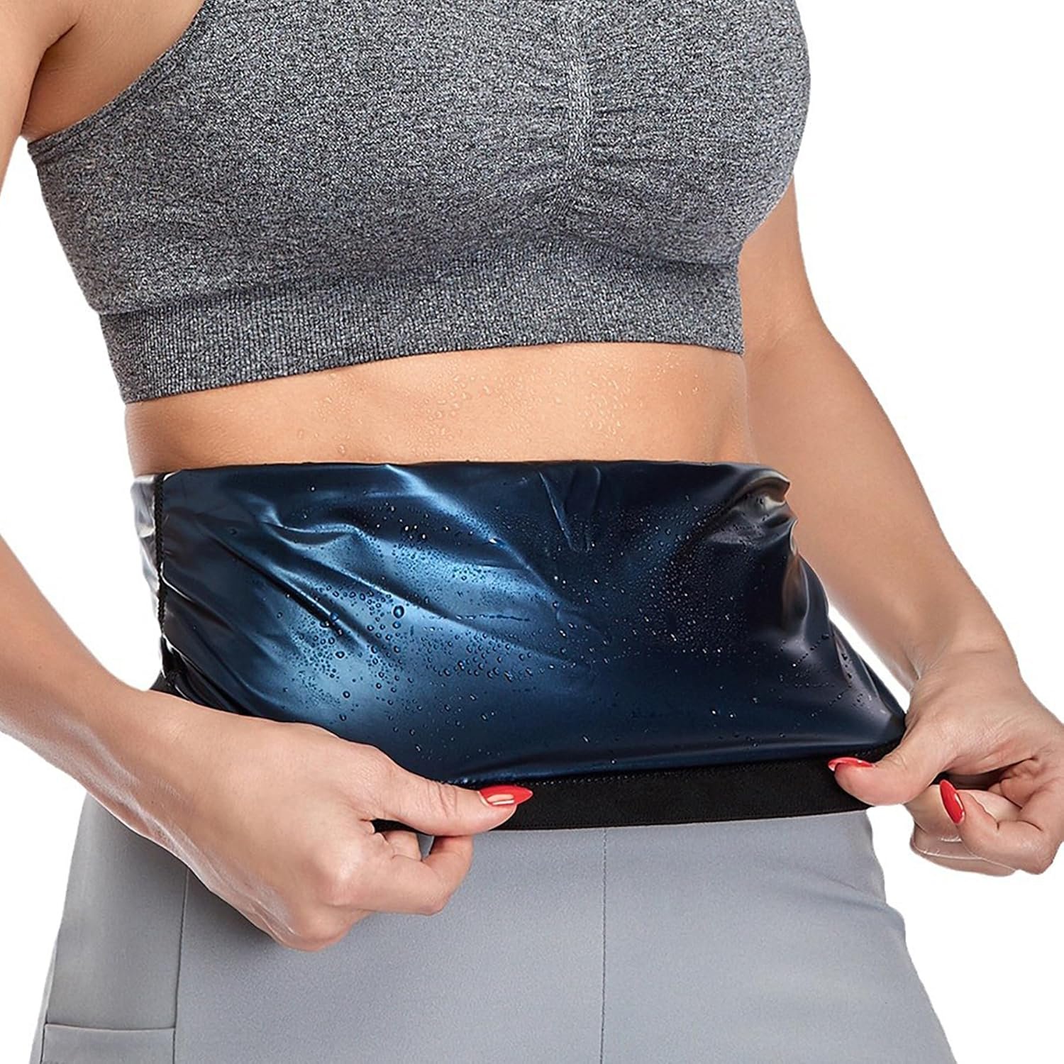 ZukoCert Sauna Belt for Women Weight Loss, Lower Belly Fat Sauna Waist Trainer, Stomach Sweat Band